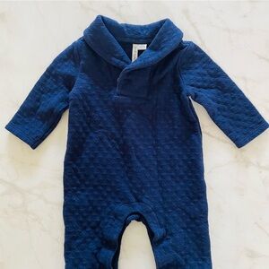 Janie and Jack 6-12 months Quilted Navy Jumpsuit
